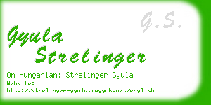 gyula strelinger business card